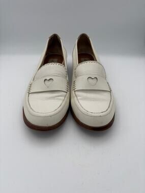 Women’s ED Ellen Degeneres Size 8.5 White Leather Loafers
